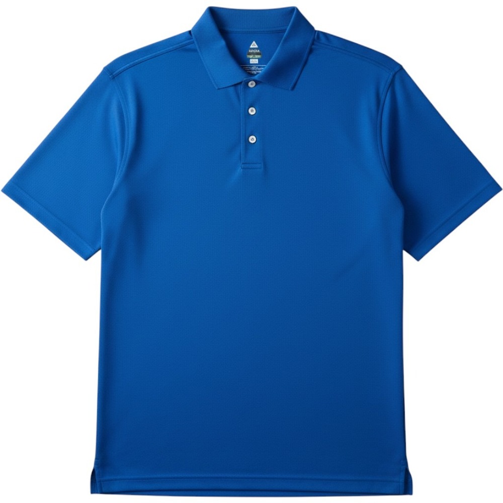 Bolle Golf B-Tech Mens Blue Short Sleeve Performance Polo Shirt Size Large